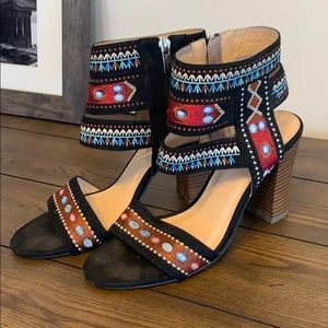 Embroidered Forever 21 Heel